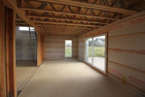 Interieur maison zero carbone ossature bois