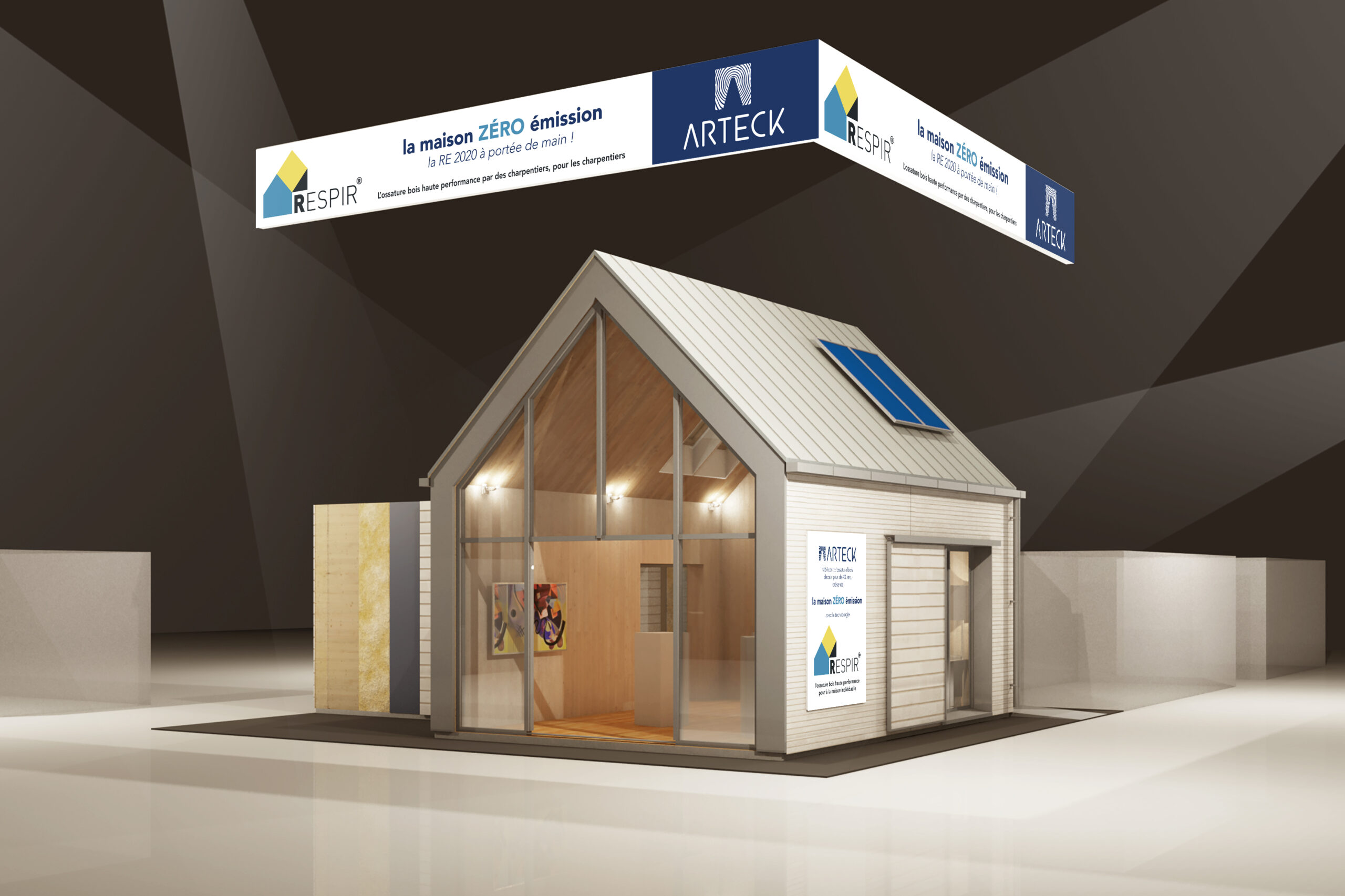 Démonstrateur maison à ossature bois Arteck à Batimat