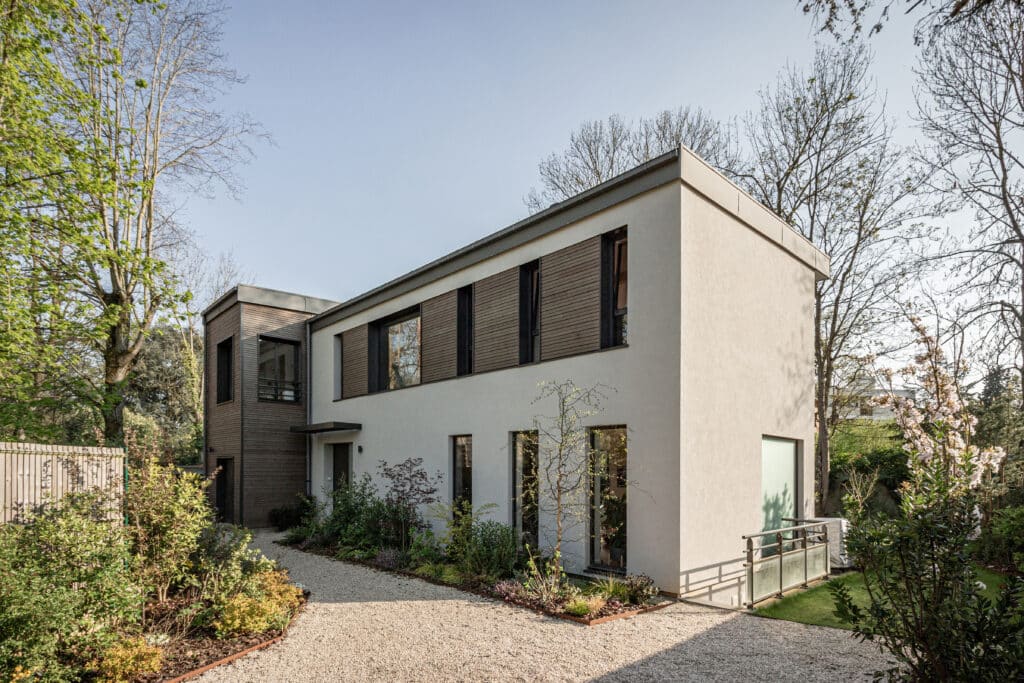 Maison bois enduit 92 façade Nord