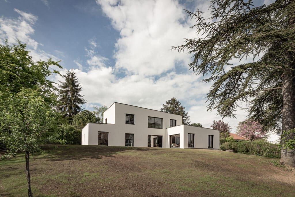 Maison bois enduit